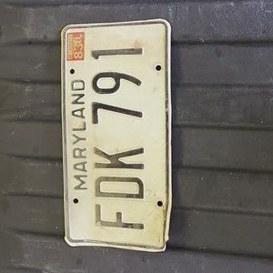 Vintage Maryland license plate